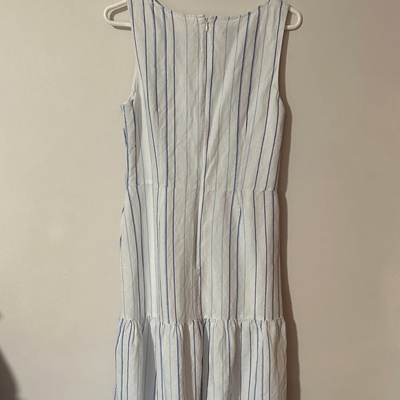 Talbots White and Blue Striped Maxi Dress - Picture 6 of 12